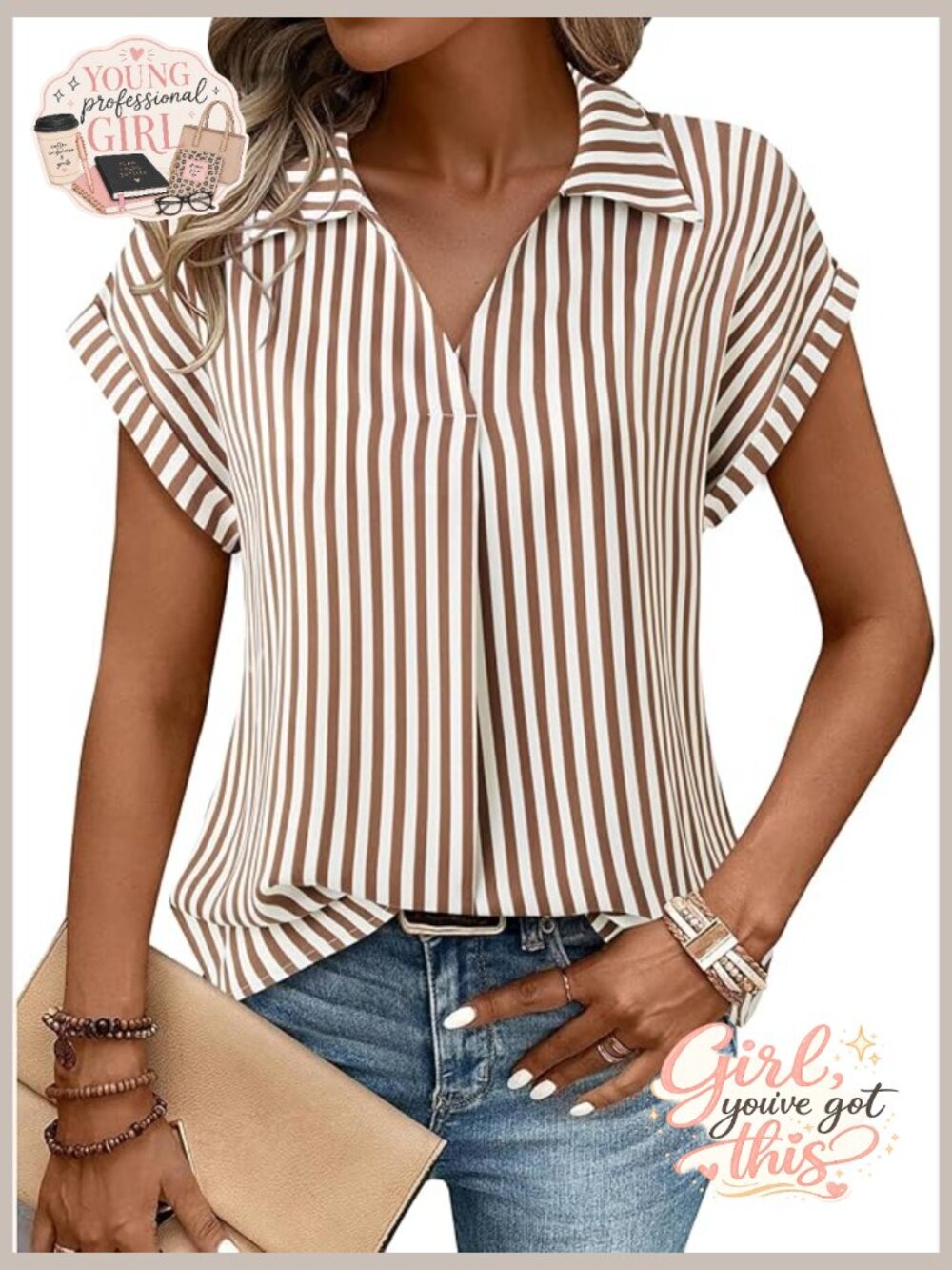 Women's V-Neck Short Sleeve Chiffon Blouse Tunic Top Work Shirt